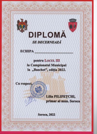 CAMPIONATUL MUNICIPIULUI SOROCA LA BASCHET