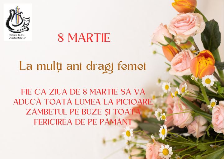 Felicitări cu Ziua Internațională a Femeii