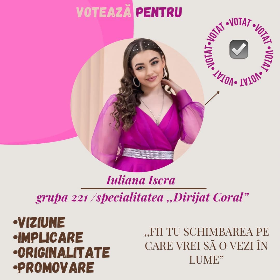 A fost aleasă Președinta Consiliului elevilor din Colegiul de Arte „Nicolae Botgros” din Soroca