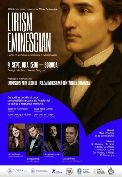 „Lirism Eminescian – Liedul ca expresie a poeziei și a patrimoniului”, dedicat celor 175 de ani de la nașterea marelui poet Mihai Eminescu.